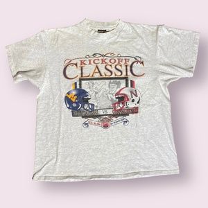 Vintage 1994 West Virginia Mountaineers vs Nebraska Huskers Single Stitch Shirt